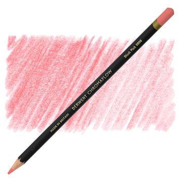Open in modal - Derwent Chromaflow Colored Pencil - Blush Pink, swatch and pencil