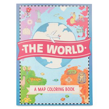 Open in modal - The World: A Map Coloring Book, front cover