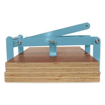 Open in modal - Woodzilla Hand Lino Press - Turquoise, 19" x 12-1/2"