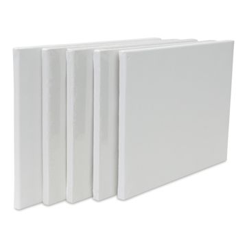 Open in modal - Strathmore 300 Series Slim Frame Stretched Cotton Canvas Pack - 9" x 12", Pkg of 5, front of canvas