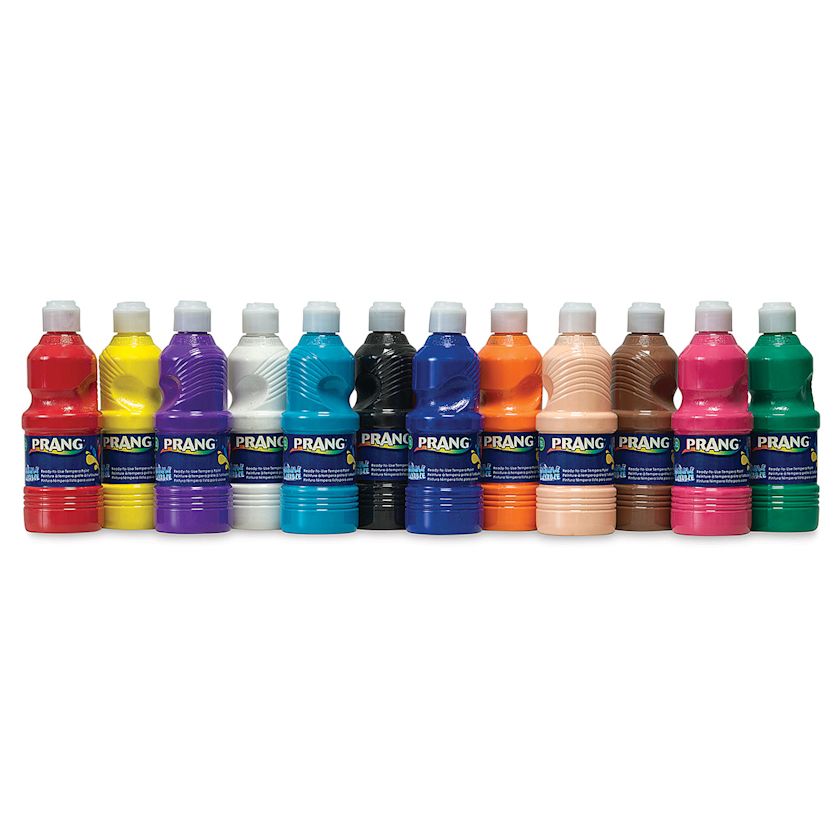 Prang ReadyToUse Tempera Paint Set of 12, assorted colors, Pints