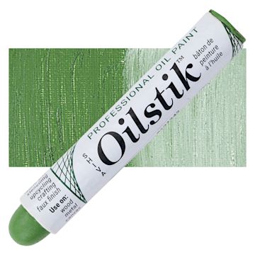 Open in modal - Shiva Oilstik Oil Paint - Chromium Oxide Green, Oilstik with Swatch