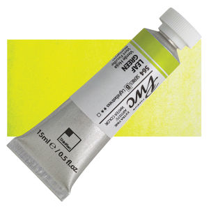 PWC Extra Fine Professional Watercolor - Leaf Green, 15 ml, Swatch with Tube