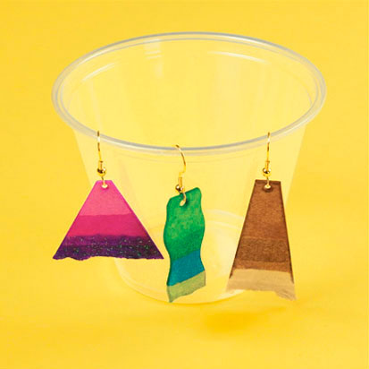 Watercolor Paper Earrings - Project Idea