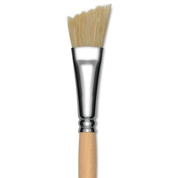 Open in modal - Dynasty Encaustic Brush - Wave Angle, Size 3/4", close-up