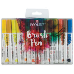 Royal Talens Ecoline Brush Pen Markers Set - Assorted Colors, Set 30 | BLICK Art Materials