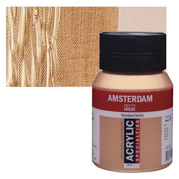 Open in modal - Amsterdam Standard Series Acrylic - Metallic Bronze, 500 ml bottle and swatch