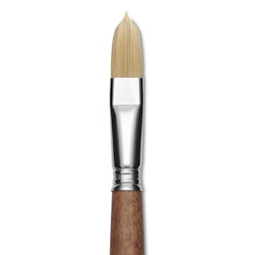 Open in modal - Escoda Futura Synthetic Bristle Brush - Series 5414, Filbert, Size 16, Long Handle, close-up
