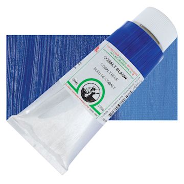 Open in modal - Old Holland Classic Oil Color - Cobalt Blue, 125 ml tube and swatch