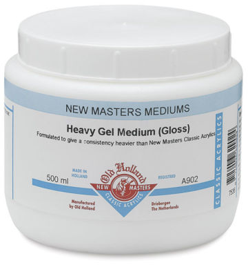New Masters Acrylic Gel Mediums - Front of Heavy Gloss Gel Medium Jar