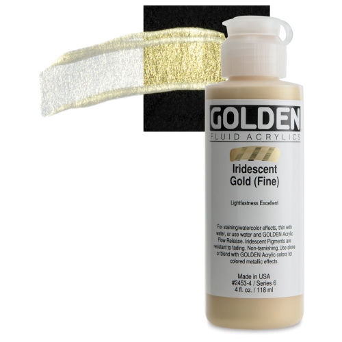 Golden Fluid Acrylic Iridescent Gold Deep (Fine) 16 oz