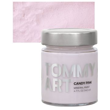 Open in modal - Tommy Art Mineral Paint - Candy Pink, 140 ml jar and swatch