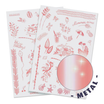 Djeco Temporary Tattoos - Hello Summer (pages outside of packaging)