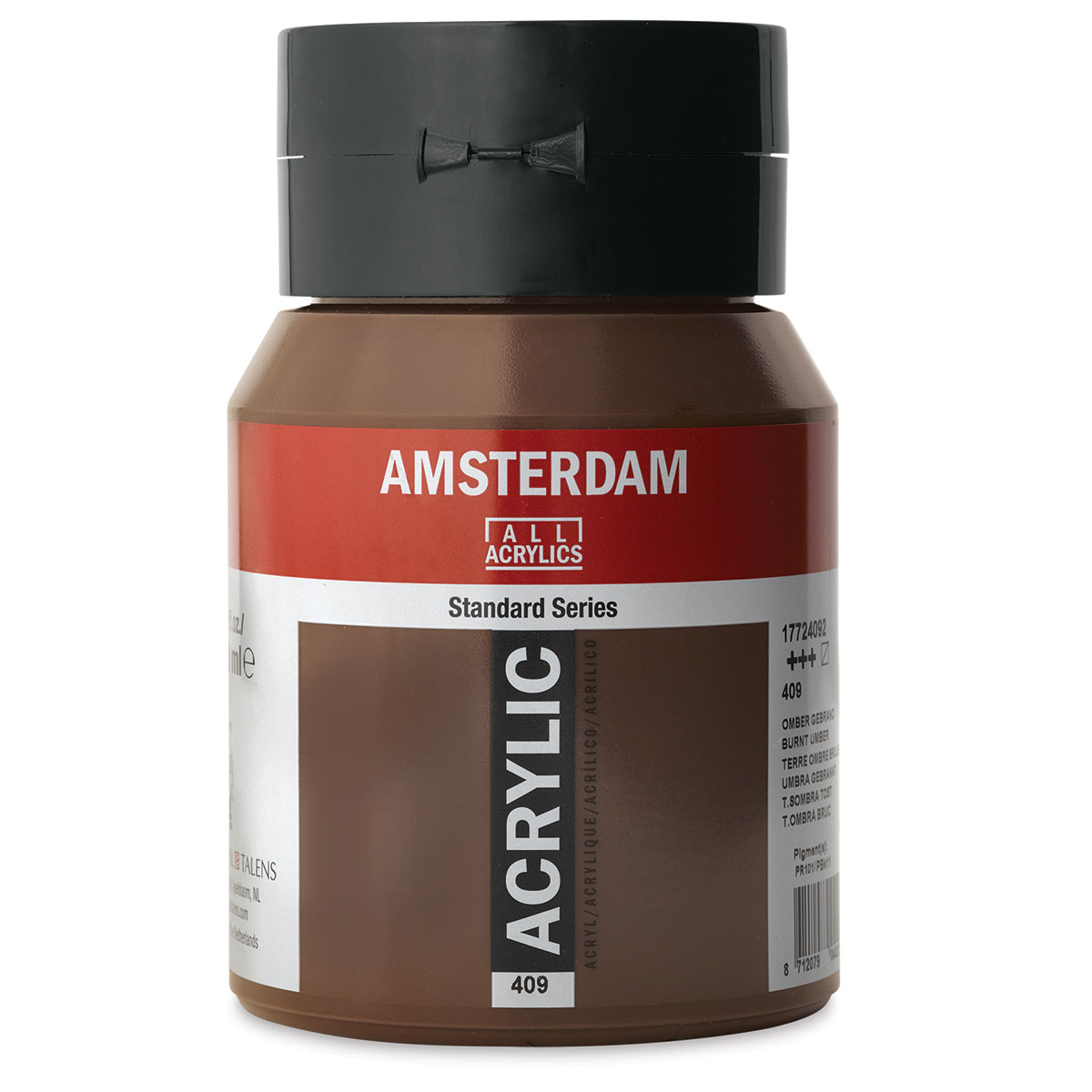 Amsterdam Standard Series Acrylic Paint - Burnt Umber, 500 ml, Bottle