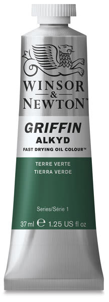 Winsor & Newton Griffin Alkyds - Upright tube of Terre Verte Color
