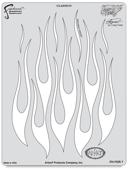flame template printout