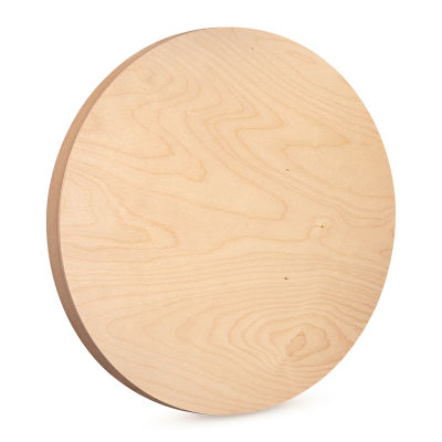 American Easel Ranger Board Cradled Round Birch Painting Panel - 20"Dia. x 7/8"D (Front, Angled view)