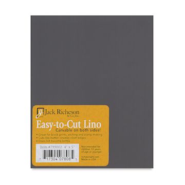 Open in modal - Richeson Easy-to-Cut Linoleum - Unmounted, 4" x 5"