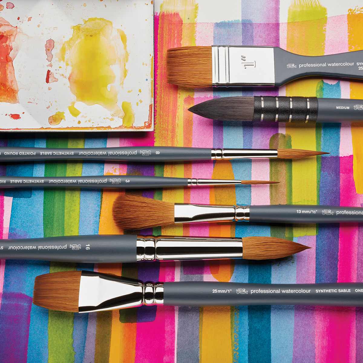 Winsor & Newton Professional Watercolor Synthetic Brush Quill Medium