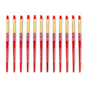 Royal & Langnickel Big Kid's Choice Lil' Grippers Synthetic Brushes - Flat, Size 8, Pkg of 12