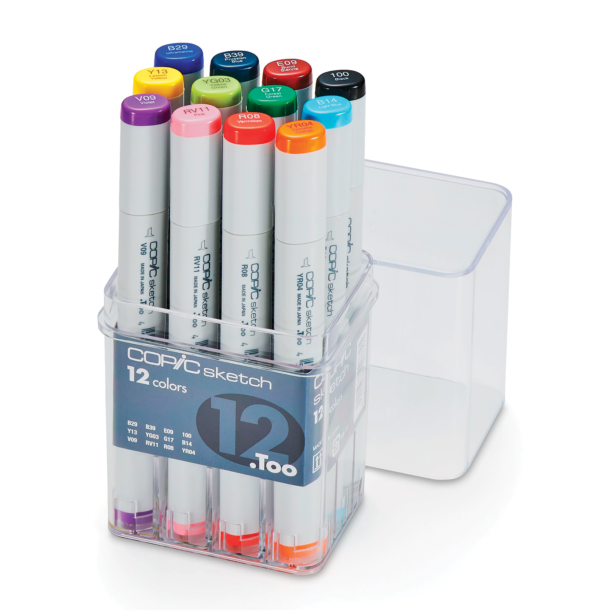 Sketch markers, line 1+2-5 mm, pastel colours, 12 pc/ 1 pack