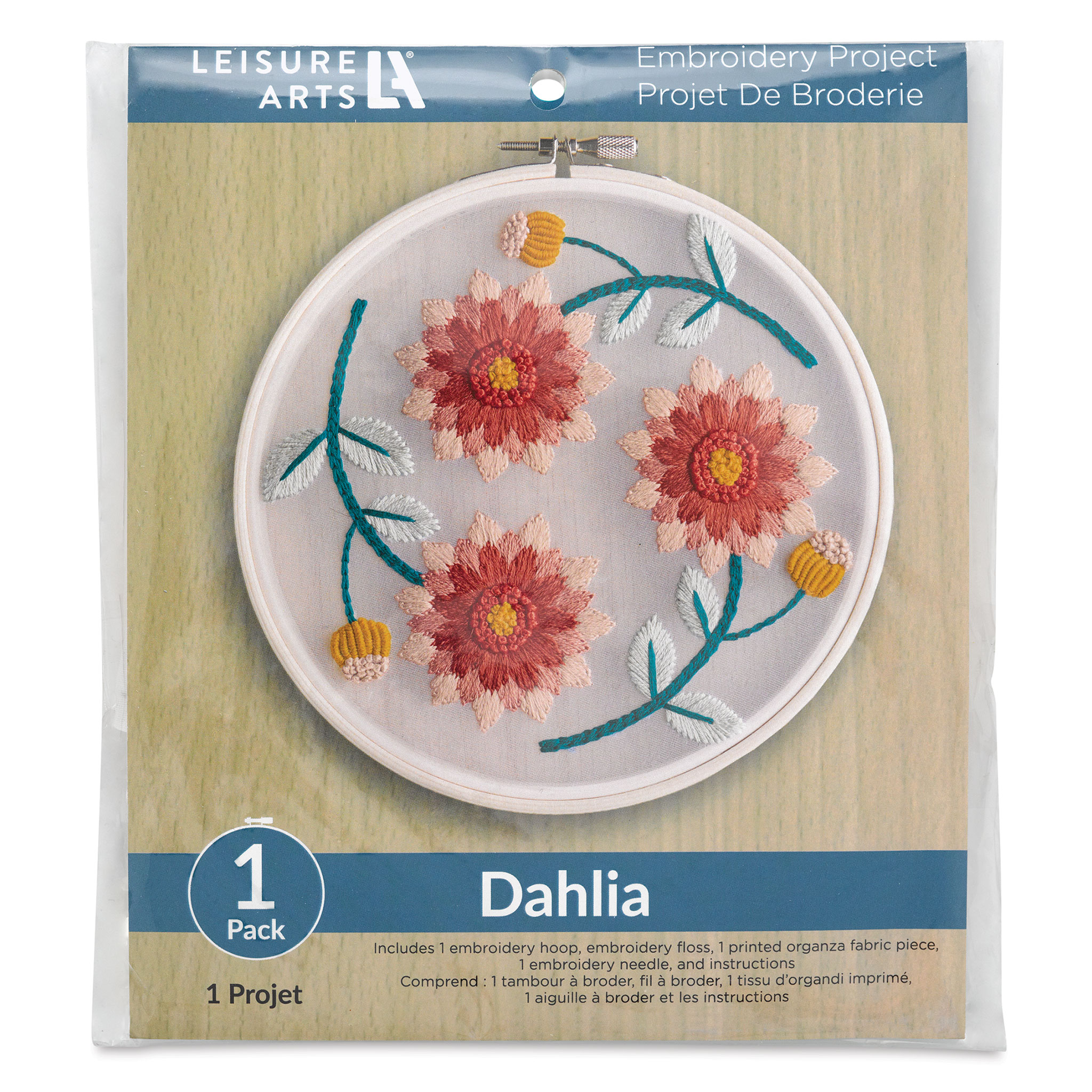 Leisure Arts Kit Embroidery 6 Dahlia