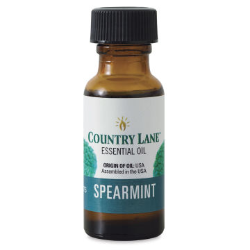 Country Lane Essential Oils - Front of bottle of Spearmint Oil