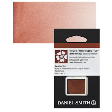 Open in modal - Daniel Smith Extra Fine Watercolor Half Pan - Venetian Red and swatch