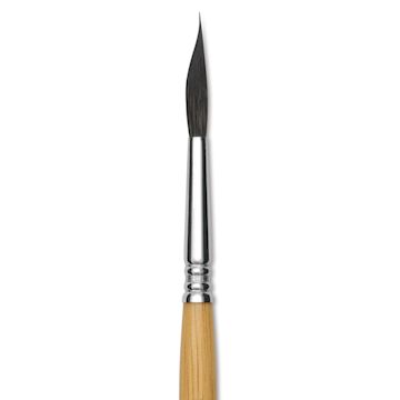 Open in modal - Escoda Squirrel Hair Ceramic Brush - Round Slanting, Size 6 close up