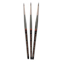 Da Vinci Maestro Kolinsky Miniature Brushes - Short, Round Pointed, Short Handle, Set of 3