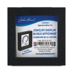 John Bead Jewelry Display Box - Black, 2-3/4" x 2-3/4"