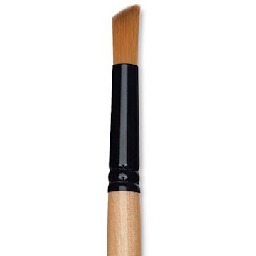 Open in modal - Dynasty Black Gold Brush - Deerfoot, Short Handle, Size 1/2" close up