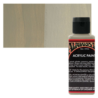 Alpha6 Alphakrylic Acrylic Paint - Taupe, 5 oz (swatch and bottle)