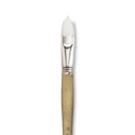 Escoda Perla Toray White Synthetic Brush - Filbert, Long Handle, Size 20