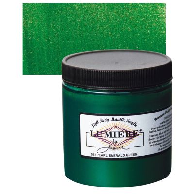 Jacquard Lumiere Acrylic - Emerald Green, 8 oz Jar