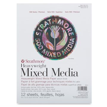 Open in modal - Strathmore 500 Series Heavyweight Mixed Media Pads - Front cover of 9" x 12" pad shown