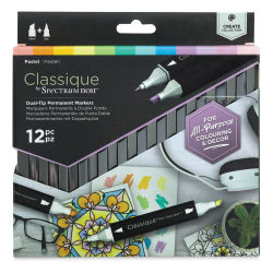 Spectrum Noir Classique Markers - Front of package of set of 12 Pastel markers
