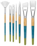 Princeton SNAP! Series 9800 and 9850 White Soft Synthetic Brushes and Set