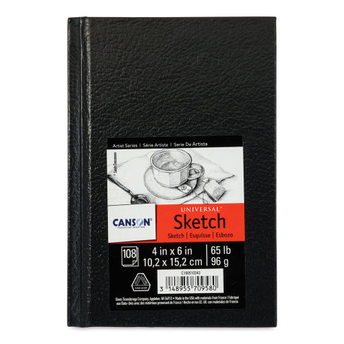 Canson Universal Hardbound Sketchbook - 4 x 6, 108 Sheets