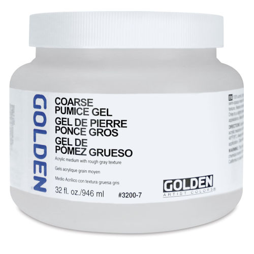 Golden Pumice Gel Medium - Coarse, 32 oz jar