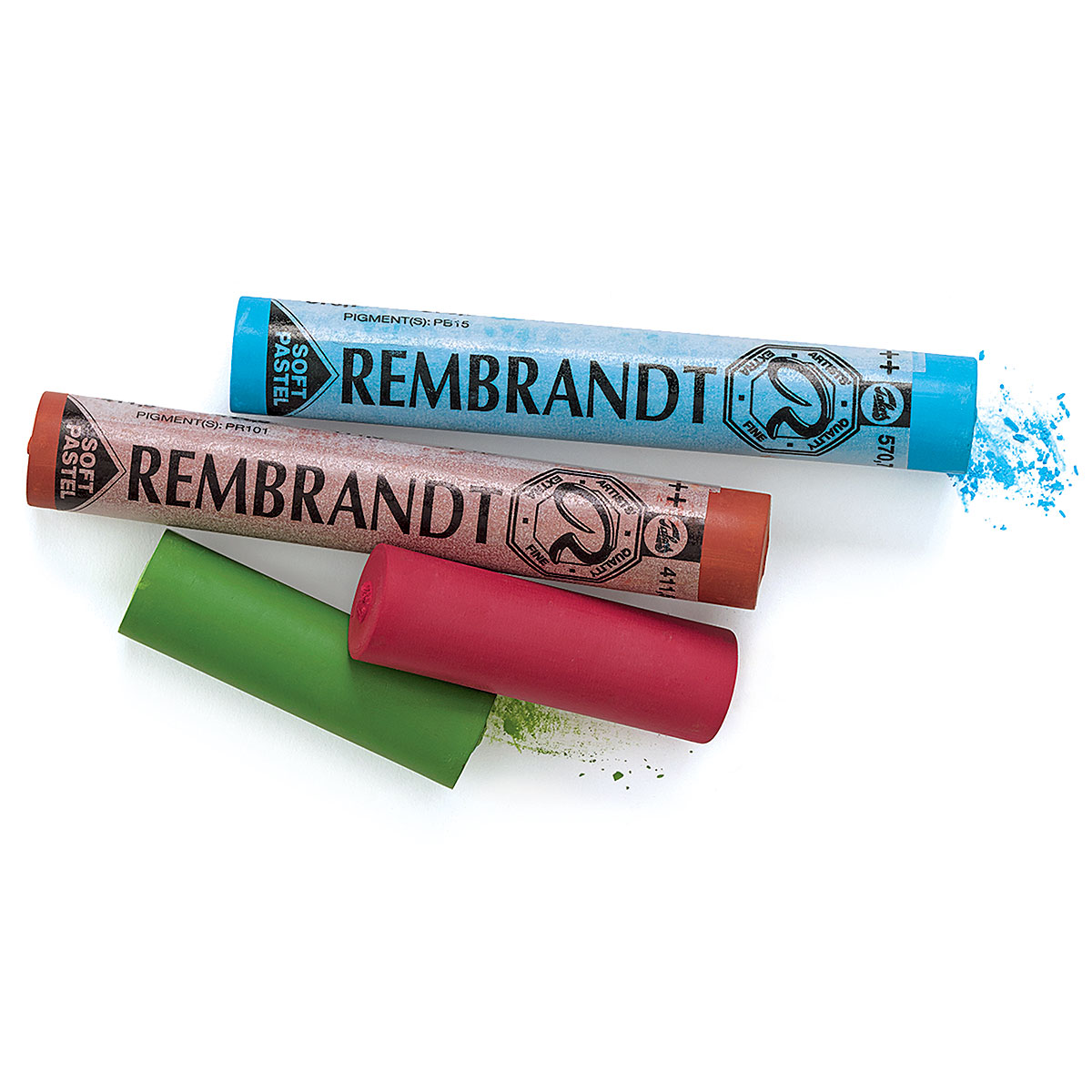 Rembrandt Royal Talens Soft Pastels Art Set 30 Half Sticks with 6 pc Petite  Transitions Blending Brushes - Assorted Colors 