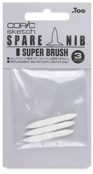 Copic Replacement Nibs For Sketch or Ciao, Super Brush, Set of 3