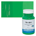 Tri-Art High Viscosity Artist Acrylic - Permanent Green Light, 120 ml jar