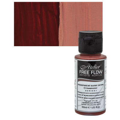 Chroma Atelier Free Flow Acrylic - Transparent Burnt Sienna, 2oz bottle