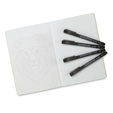 Open in modal - Graphik Line Maker Inked Up Fineliner Illustration Set Four Line Makers (.05, .1, .3 and .5)  - Peggable