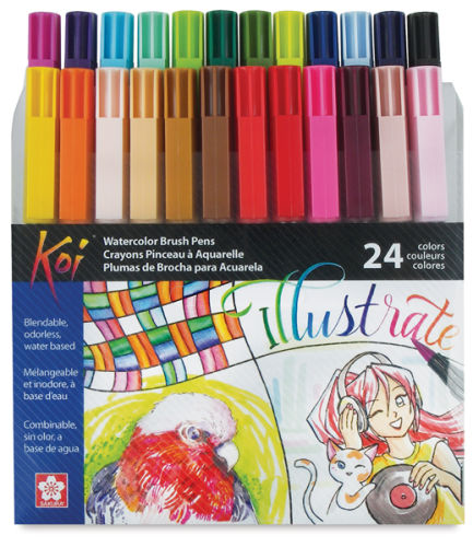 Sakura Koi Coloring Brush Pens!!! (DEMO) 