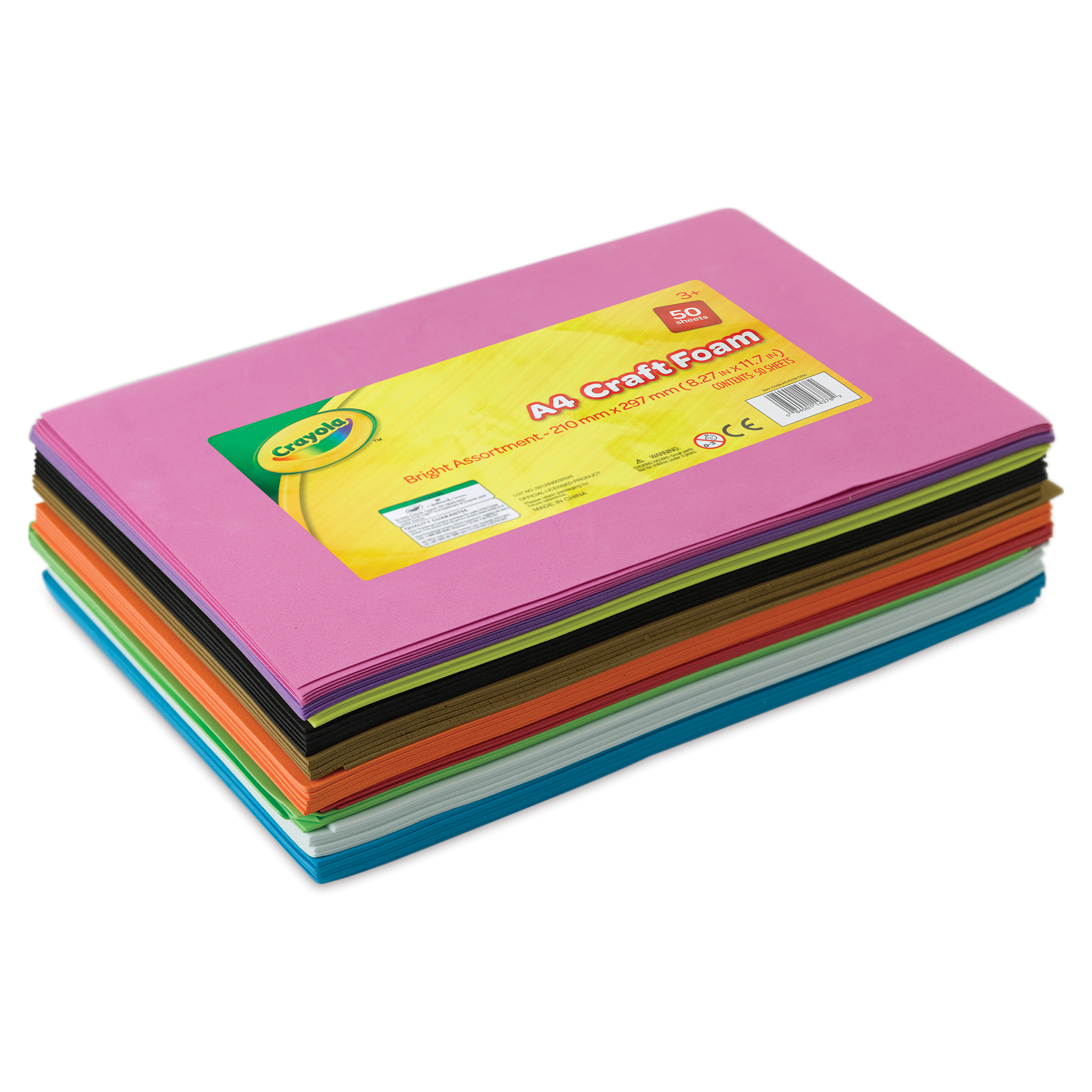 Crayola Assorted Bright Foam Sheets - 50 ct
