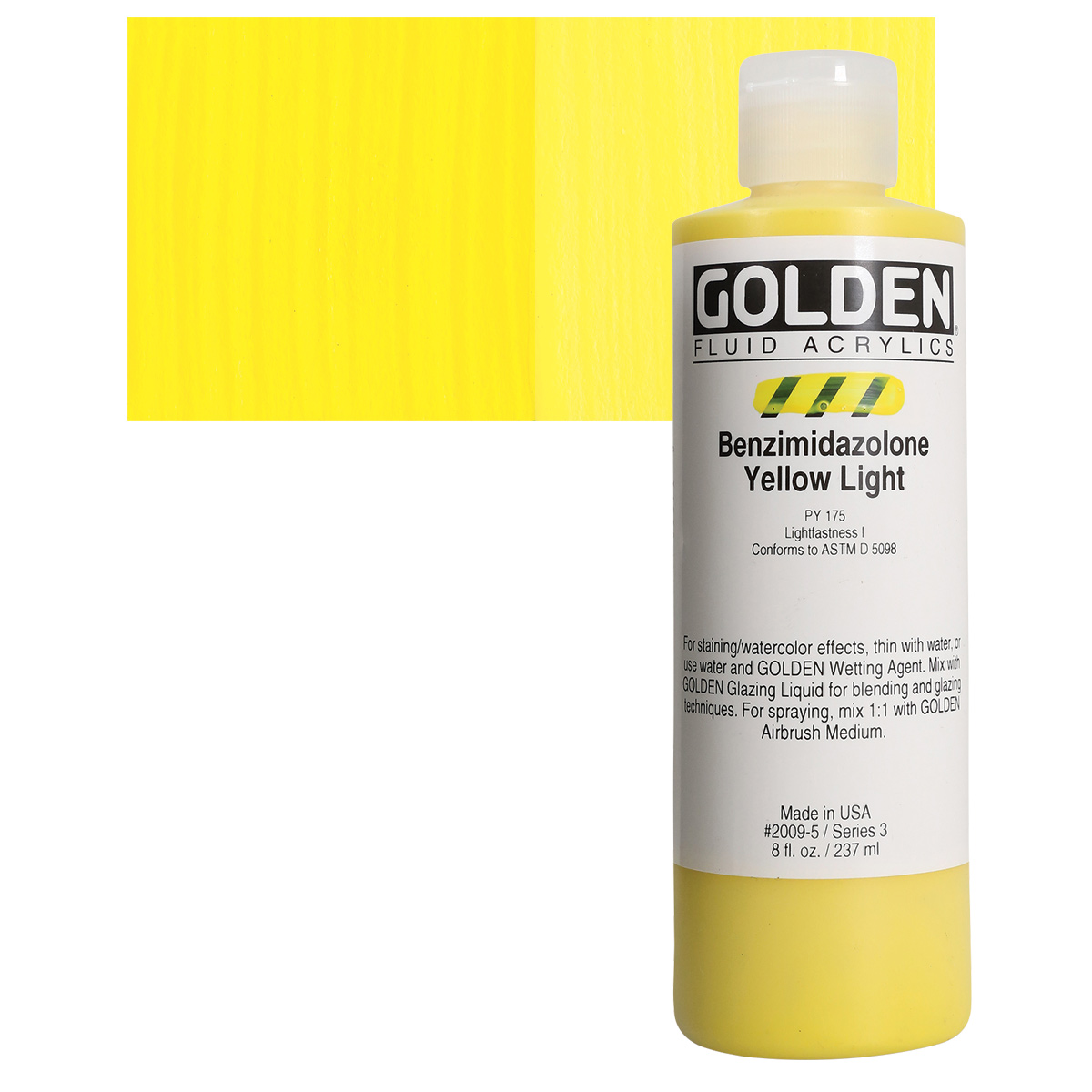 Golden Color Pouring Set, 5 Fluid Acrylic colors and 1 Gloss Pouring Medium  (972-0)