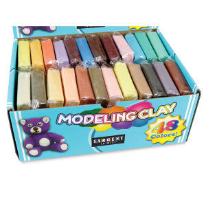 Sargent Art Non-Hardening Modeling Clay - Assorted Colors, Set of 48