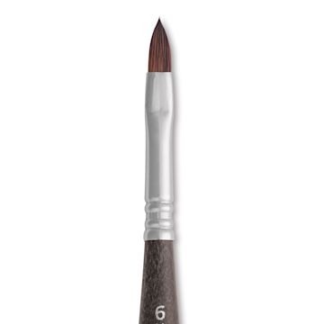 Open in modal - Escoda Versatil Travel Brush - Filbert, Short Handle, Size 6, close-up